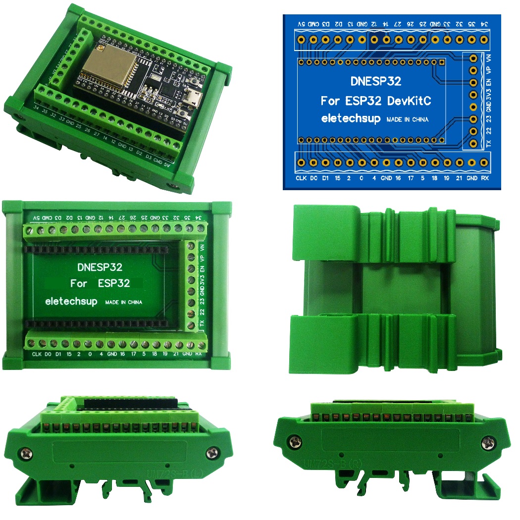 Screw Terminal Block - ESP32 DIN Ray Montajlı Vidalı Terminal