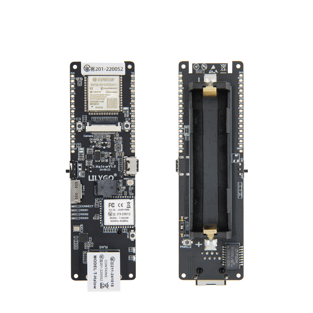 Esp32 Battery Holder Lipo - LILYGO T-Halow ESP32-S3 Geliştirme Kartı 875M/915M/920M,