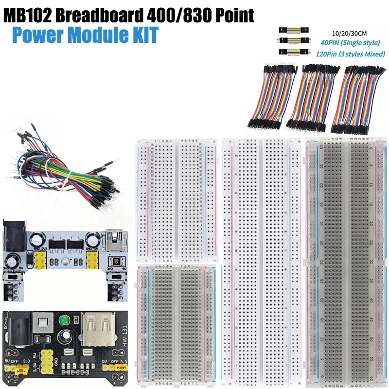 Breadboard 400 Point - MB-102 MB102 Breadboard 400 830 Noktalı