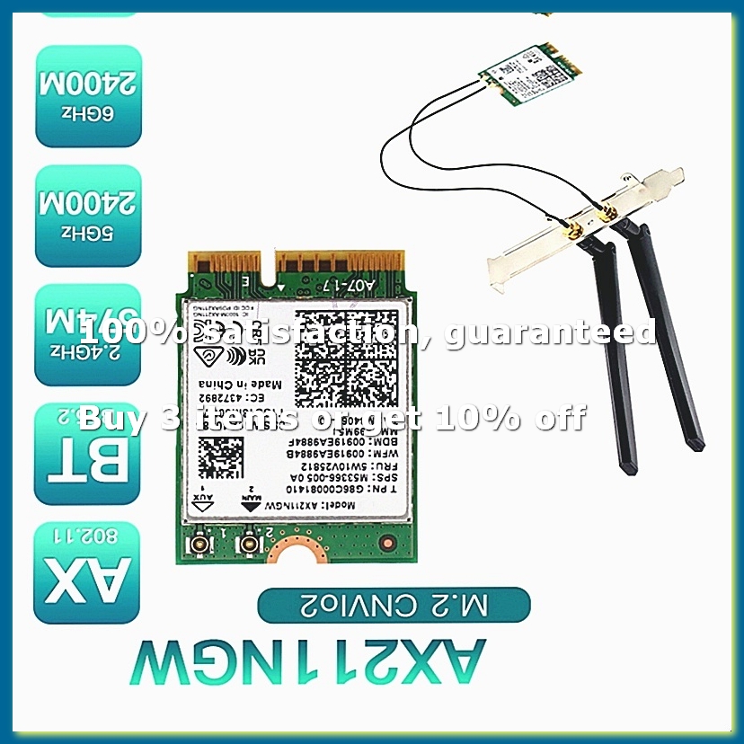AX211NGW+Çift Antenli WiFi 6E  - Antenna 2.4Ghz incelemesi ve fiyatı