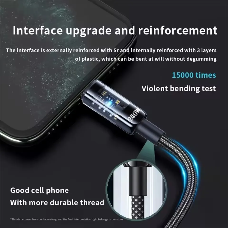240W Naylon USB Type C Süper H - Usb C Cable incelemesi ve fiyatı