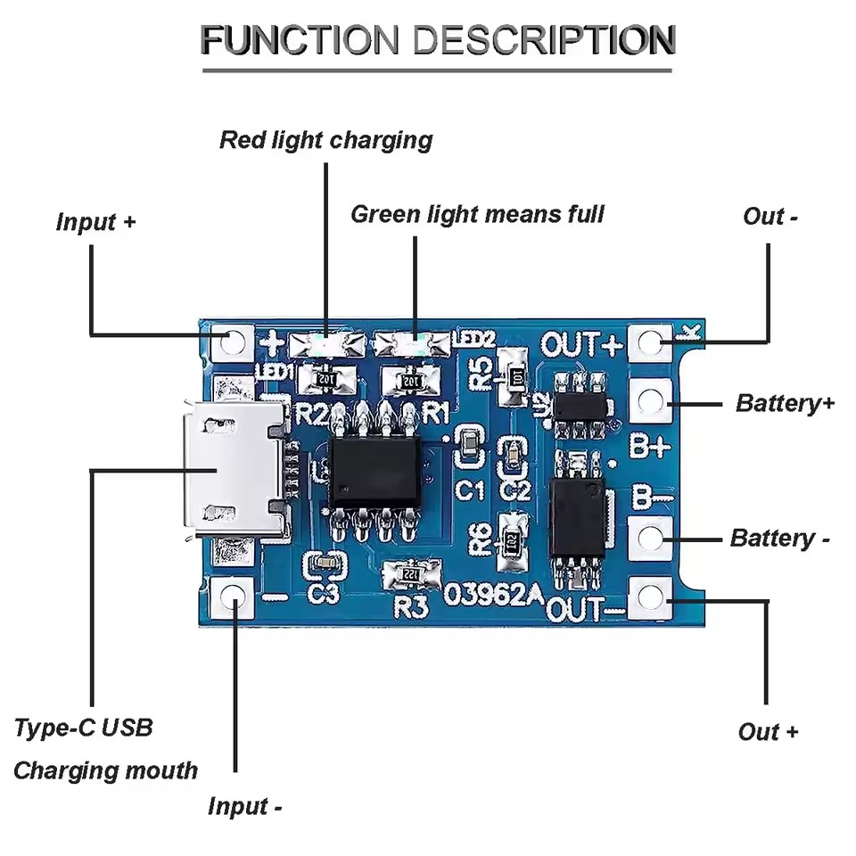 USB Type-C TP4056 Şarj Modülü, - Micro Usb Cable incelemesi ve fiyatı